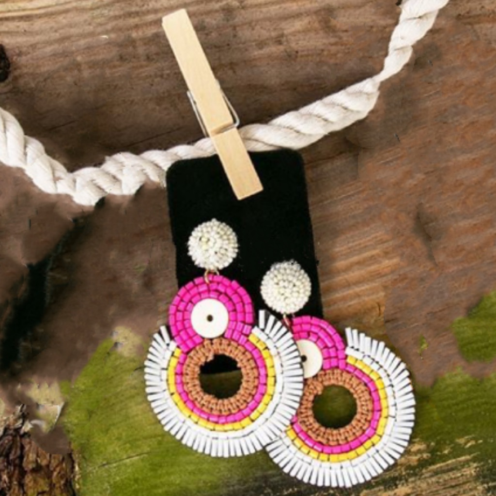 Beaded Statement Earrings (E03)